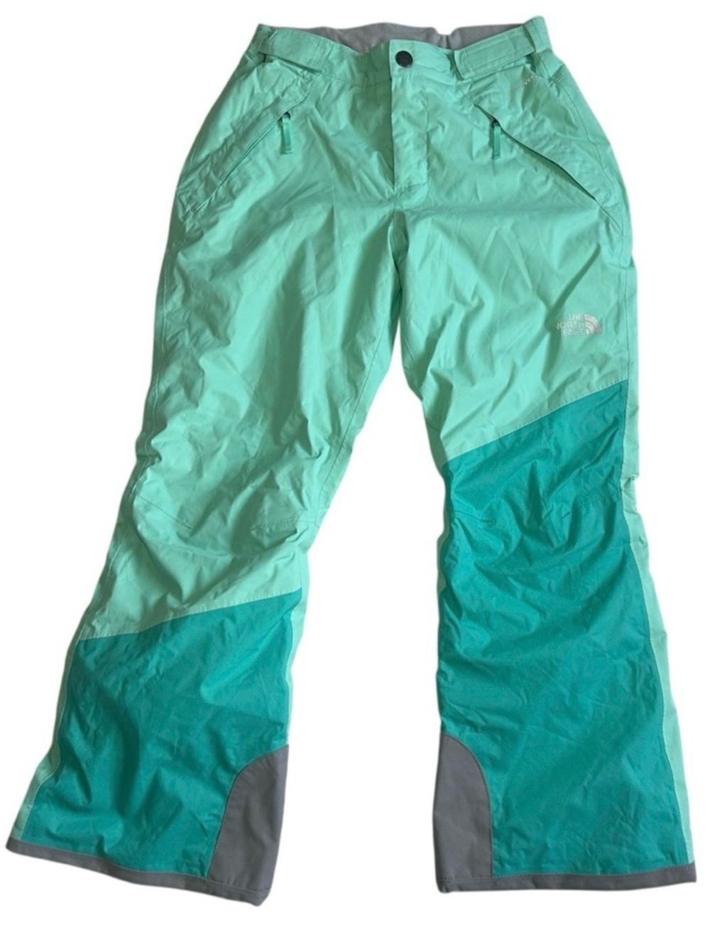 The North Face Girls' Mint Teal Freedom EZ Grow Ski Winter Snow Pants- Medium